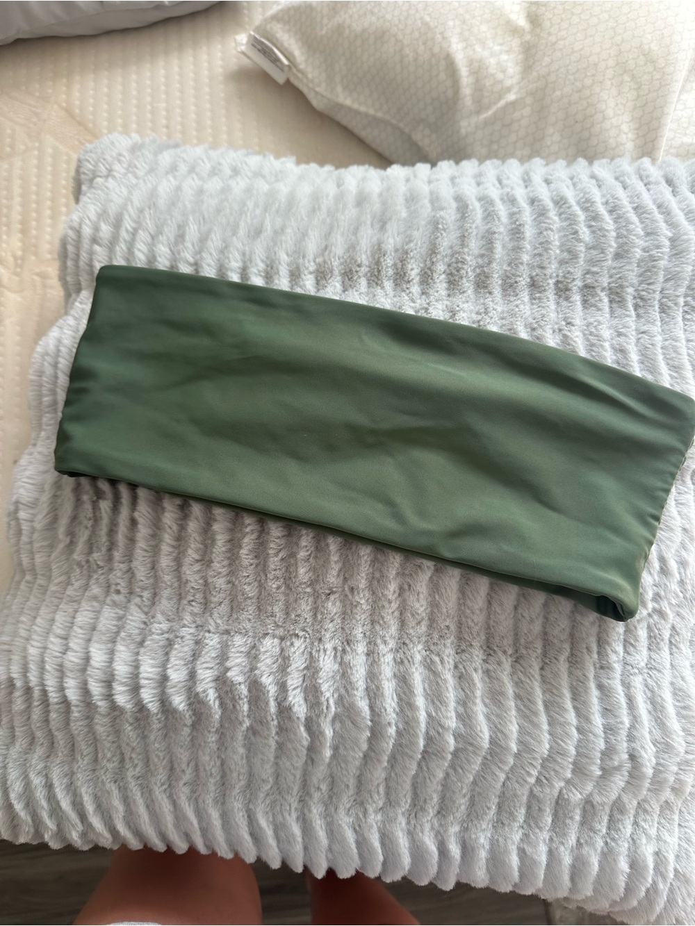 Zaful Olive Green Bandeau Bikini Top
